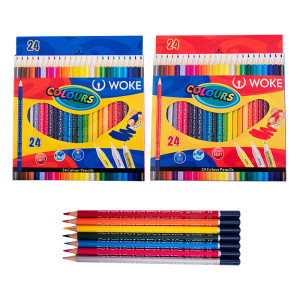مداد 24 رنگ مقوایی سه گوش ووک