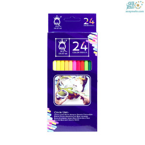 مداد 24 رنگ مقوایی ام کیو