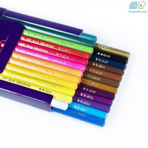 مداد 24 رنگ مقوایی ام کیو